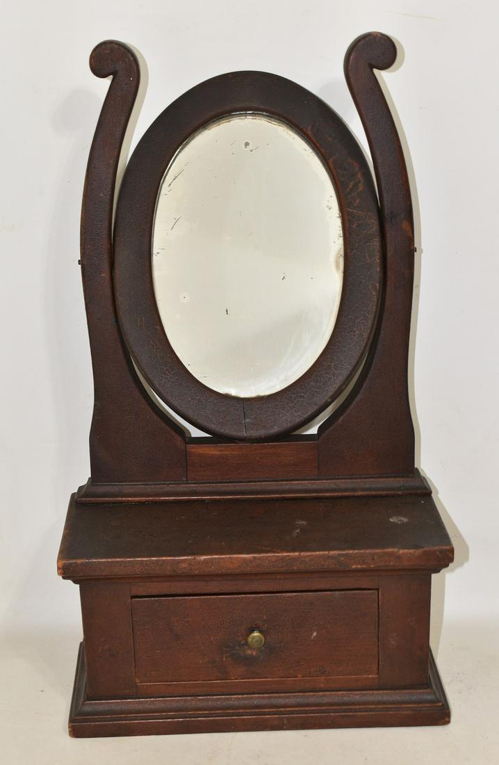 COUNTRY PENNSYLVANIA WALNUT SHAVING STAND W/ DRAWER (1 of 11)