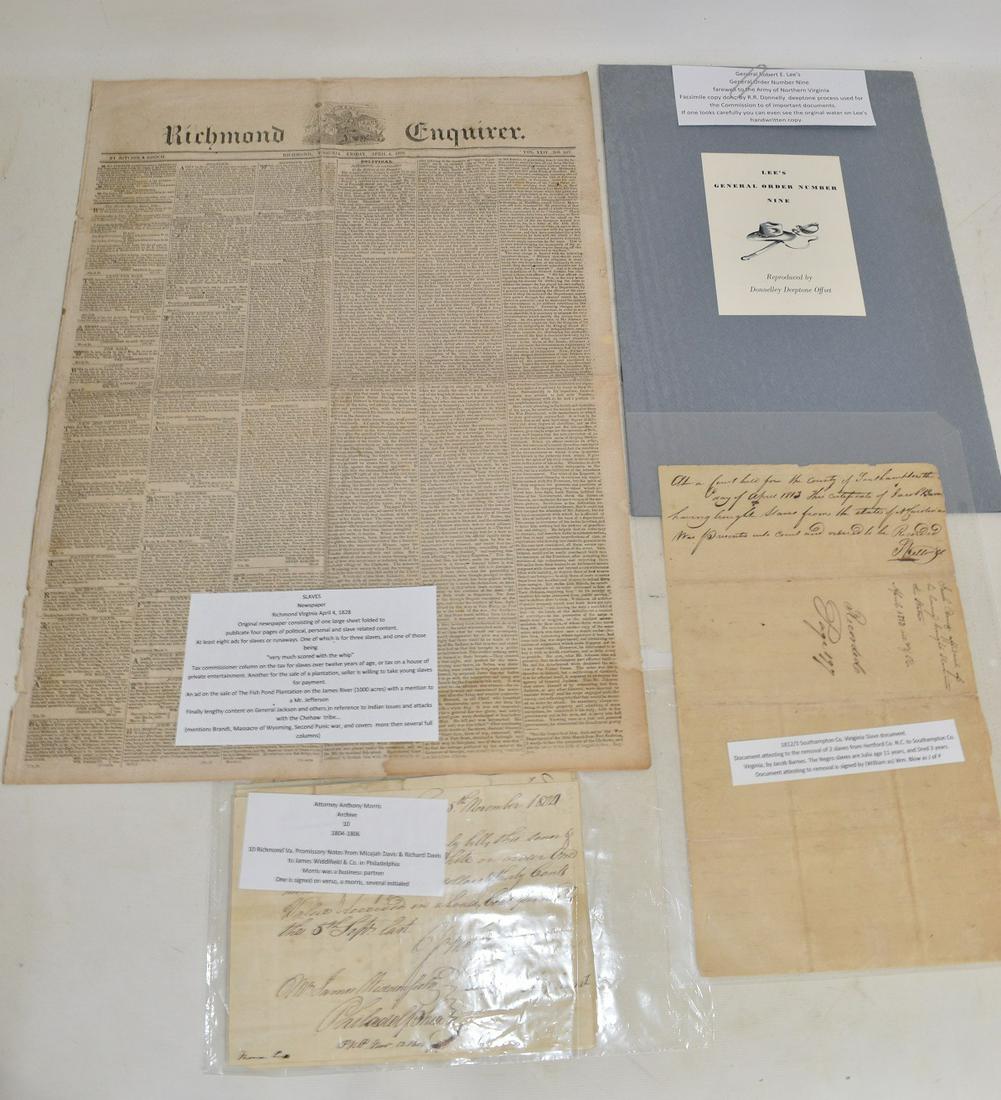 LOT (13) INCL. VA SLAVE DOCUMENT/PROMISSORY NOTES, ETC. (1 of 20)