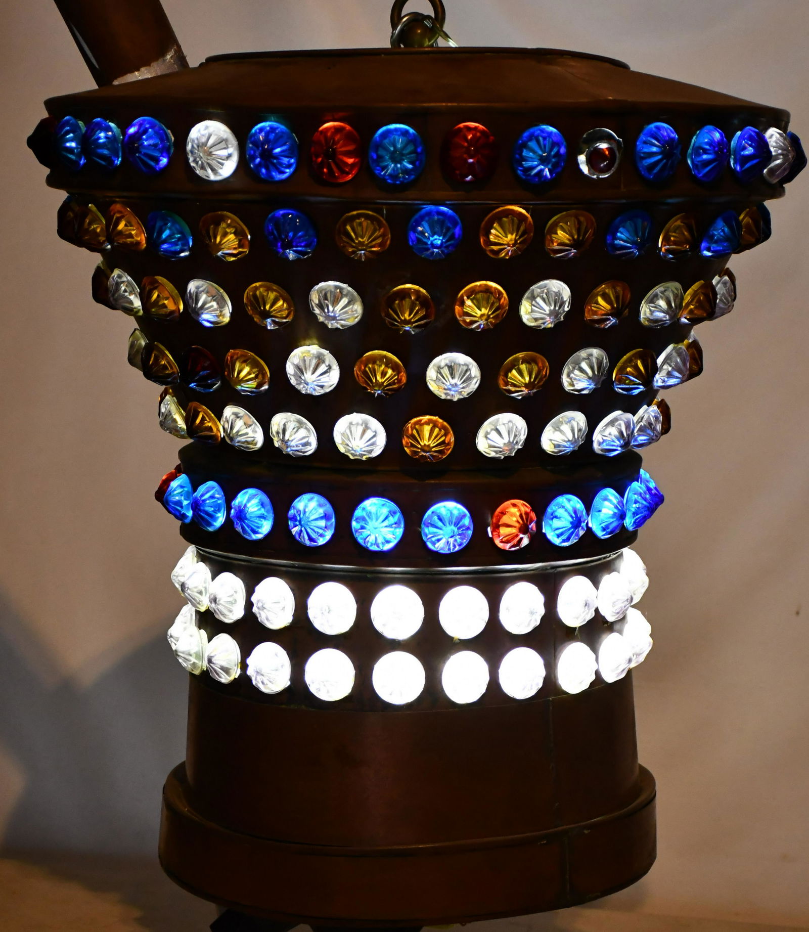 RARE MORTAR/PESTLE PHARMACIST JEWELED COPPER TRADE SIGN (1 of 16)