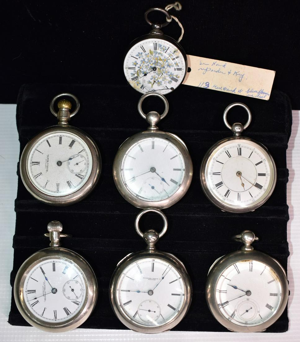 7 POCKET WATCHES INCL. VACHERON, STERLING & COIN SILVER (1 of 19)