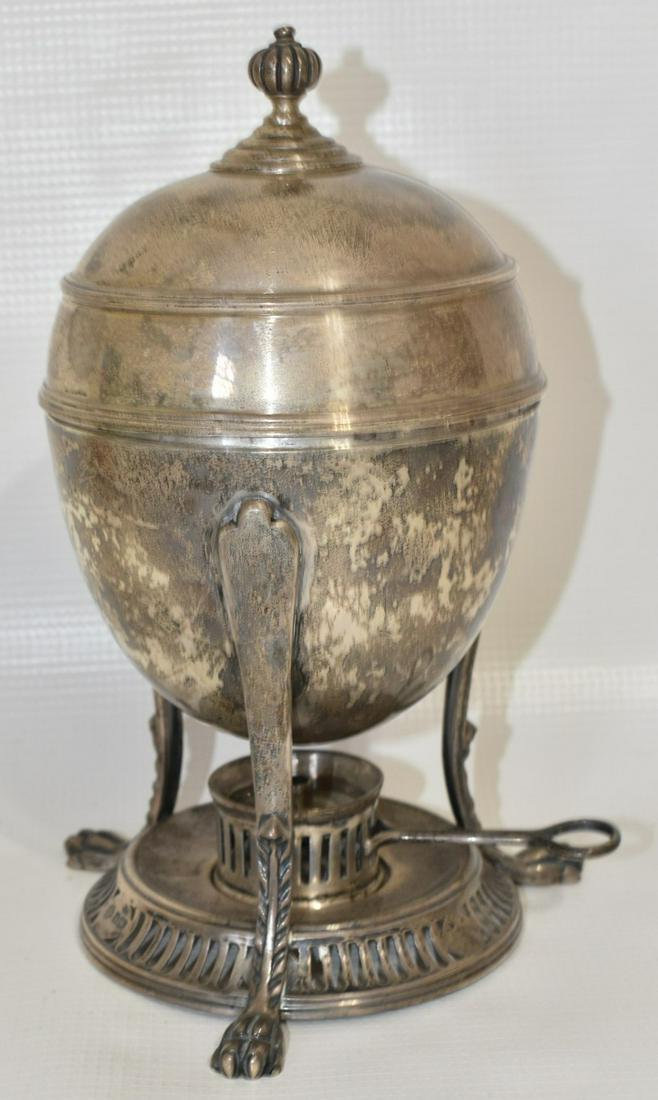 LONDON STERLING EGG WARMER, C 1920, H. 8", 24.9 OZ.: LONDON STERLING EGG WARMER, C. 1920, H. 8" W. 24.9 OZ.