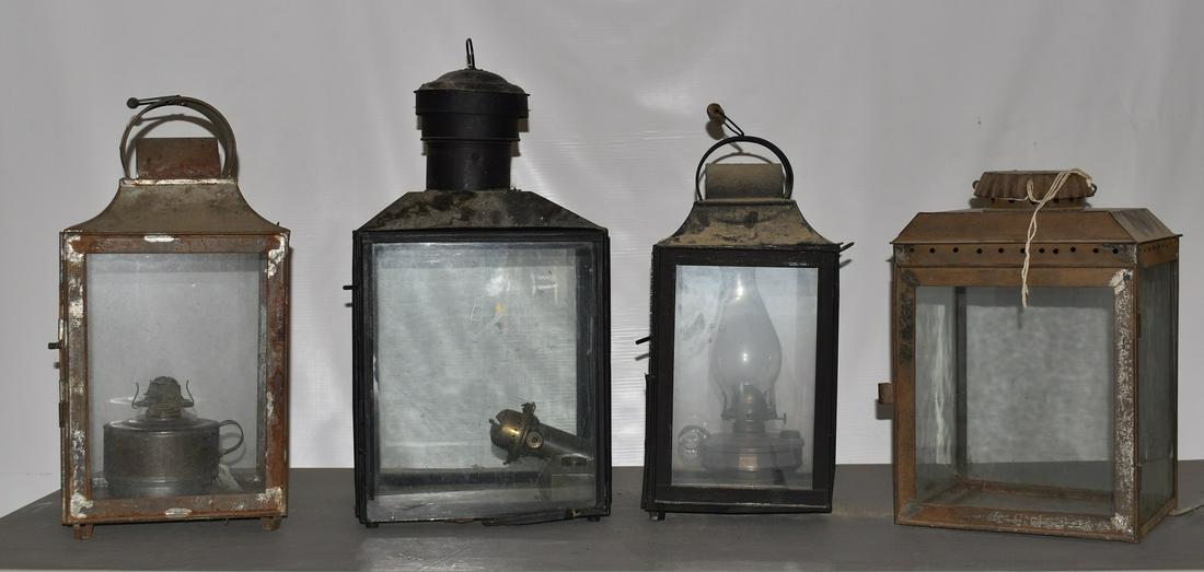 LOT (4) TOLEWARE RAILROAD LANTERNS, 19TH C. (1 of 11)