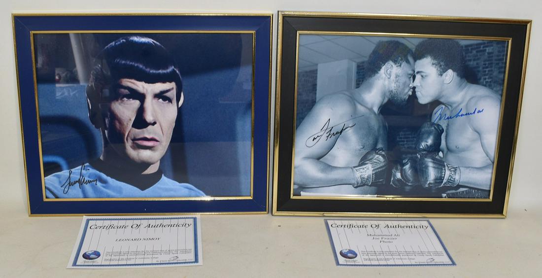 2 SIGNED PHOTOS-MOHAMMED ALI/JOE FRAZER, LEONARD NIMOY (1 of 10)