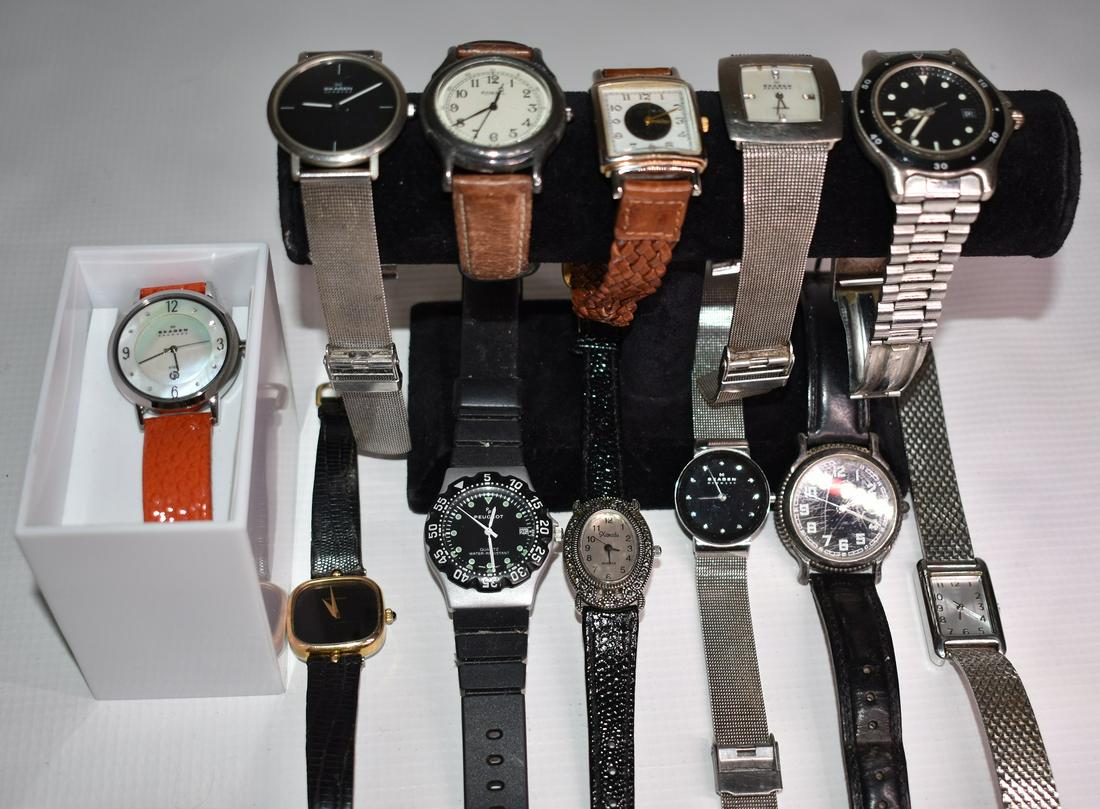 LOT ASSORT. CONTEMPORARY WATCHES INCL. MOVADO, 20TH C.: LOT ASSORT. CONTEMPORARY WATCHES INCLUDING MOVADO, 20TH C.