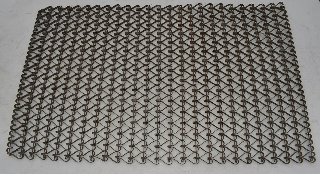 EARLY WROUGHT IRON HEART MATTE, C. 1900, 22' X 36" (1 of 4)