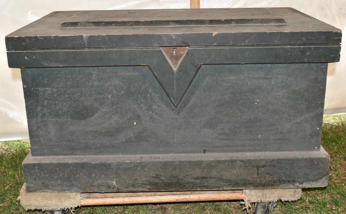 WOOD TOOL CHEST W/LARGE ASSORTMENT OF VINTAGE TOOLS (1 of 11)