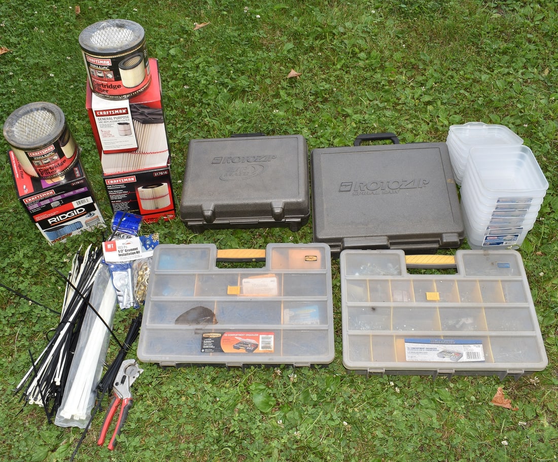 LOT INCL. ROTOZIP SPIRAL SAW/ZIPMATE, SHOPVAC FILTERS (1 of 10)