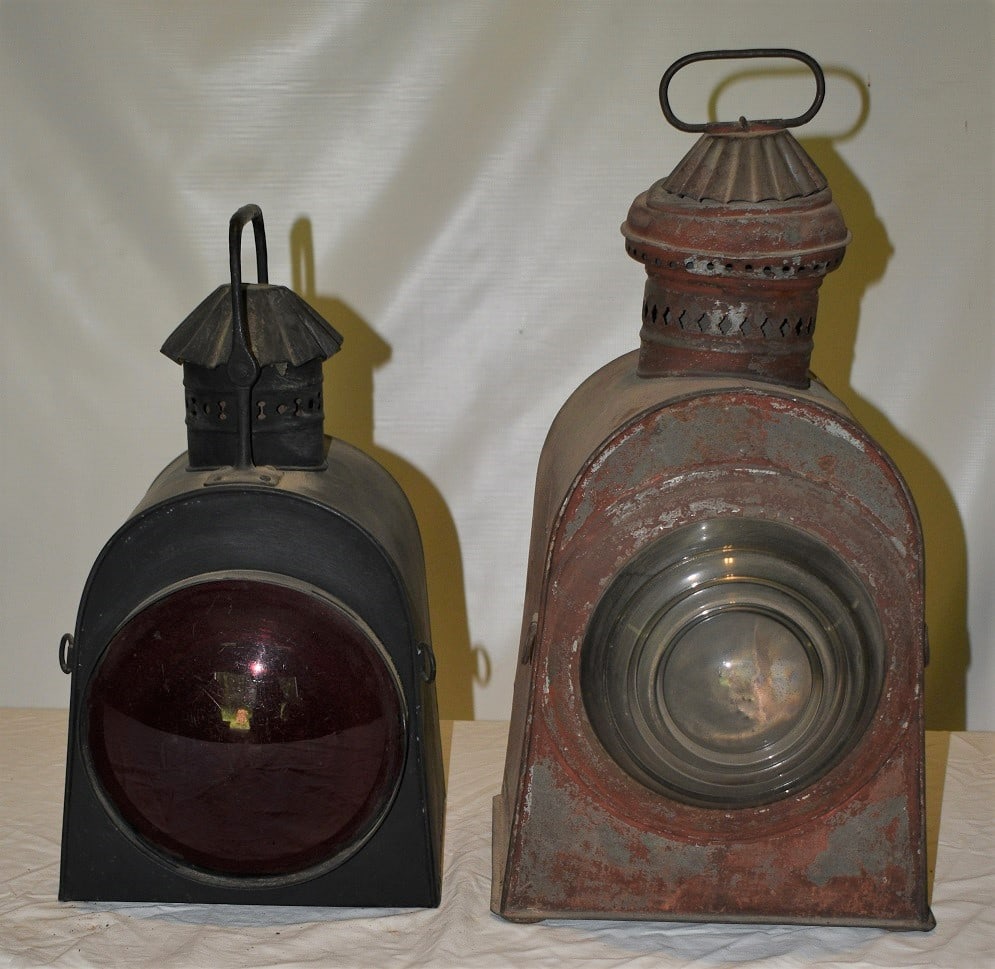 LOT (2) EARLY RAILROAD LANTERNS, 19TH C. (1 of 10)