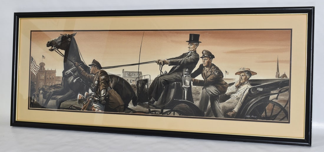 W/C GOUACHE CALM DOWN SIGNED JOHN GOULD (1906-1996, NY) (1 of 8)