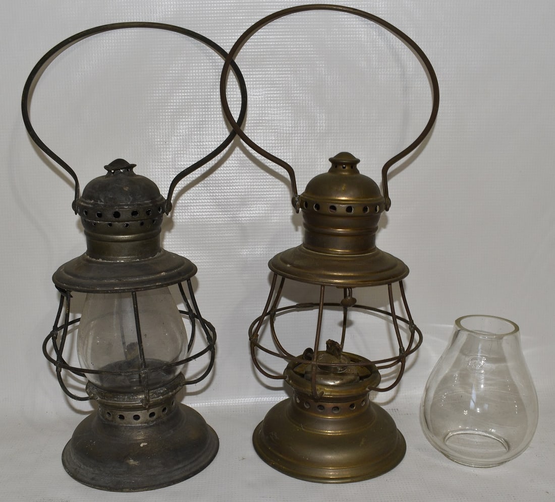 LOT (2) RAILROAD CONDUCTORS LANTERNS, 19TH C. (1 of 16)
