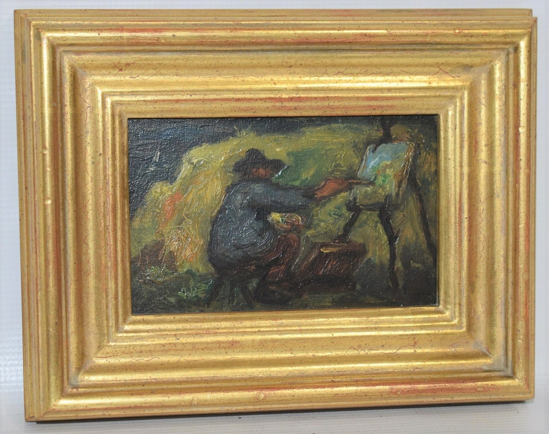 O/P ARTIST AT EASEL ATTRIB. EUGENE HIGGINS #51162? (1 of 6)