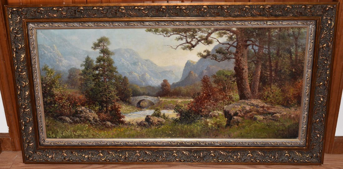 O/C SPRINGTIME LANDSCAPE SIGNED M.H. LOWELL (1848-1927) (1 of 18)