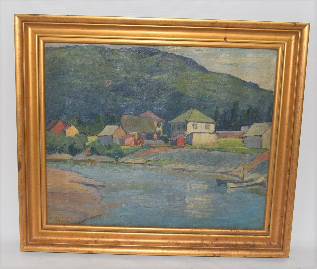 O/C LANDSCAPE W/RIVER SIGNED HORTENSE BUDELL (EMILY) (1 of 9)