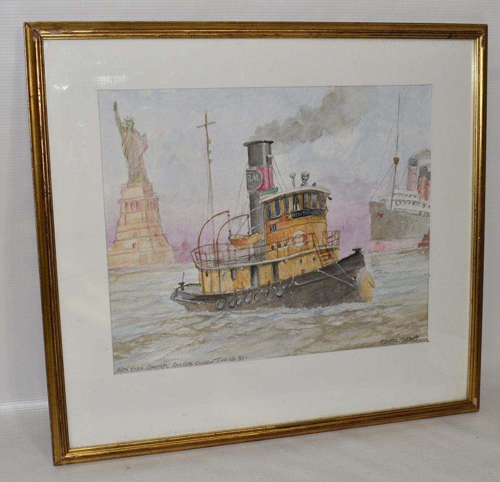 W/C TUGBOAT SIGNED FREDERICK TORDOFF (AMERICAN, 20TH C) (1 of 11)