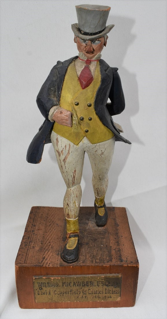DAVID COPPERFIELD CARVED/PAINTED SCULPTURE SIGNED (1 of 8)