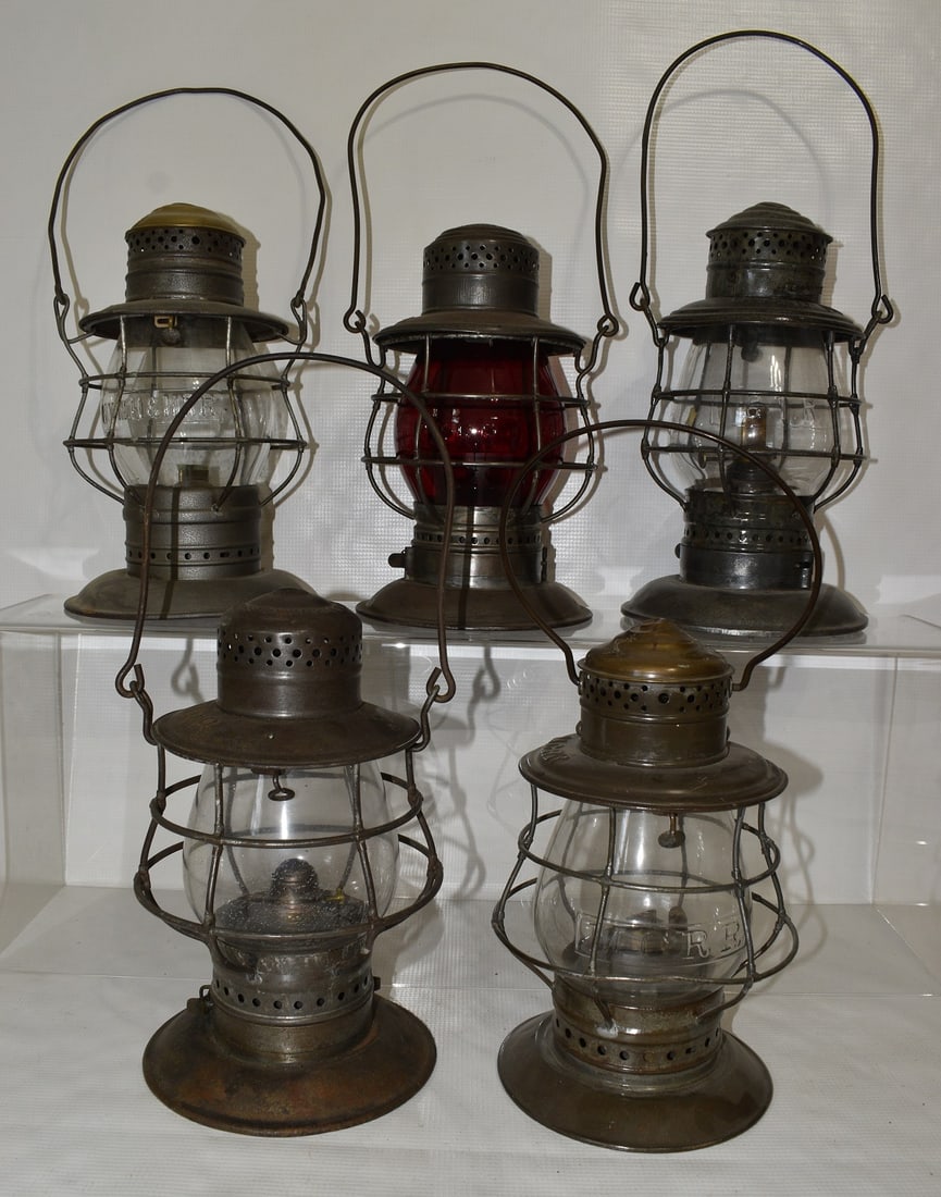 5 RR LANTERNS INCL. MC RR, GRAND TRUNK RY, MC RR, U. RR (1 of 20)