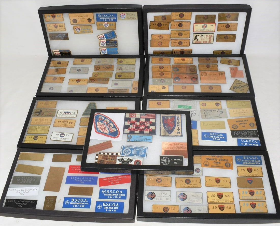 (9) ASSORTED COLLECTION CAR RACING PLAQUES & PATCHES (1 of 11)