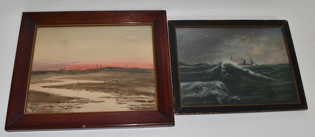 2 SEASCAPE/LANDSCAPE SIGNED KATHRYN MEEHAN/LOUIS HARLOW (1 of 13)