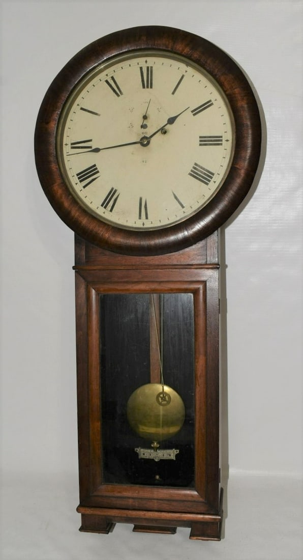 SETH THOMAS WALNUT/MAHOGANY LONG DROP #1 REG. CLOCK (1 of 14)