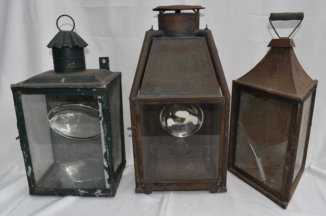 (3) ASSORTED TOLEWARE LANTERNS INCL. TUBULAR, 19TH C. (1 of 16)
