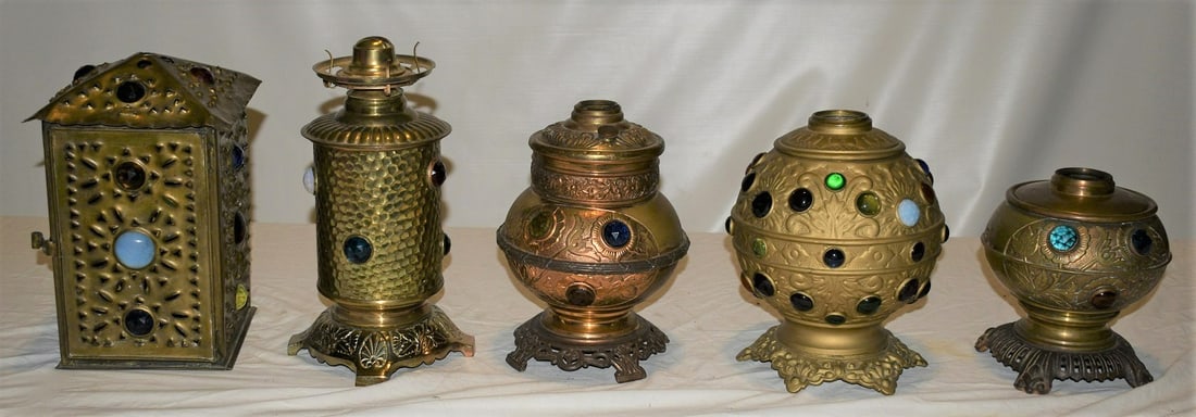 LOT (5) VICTORIAN KERO/CANDLESTICK LAMPS, 19TH C. (1 of 17)