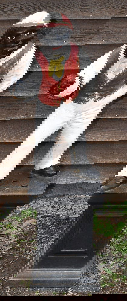 BLACK AMERICANA CAST IRON HORSE JOCKEY HITCHING POST (1 of 8)