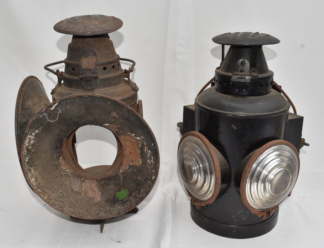 2 N.Y.O. & W. SWITCH/BRAKE LANTERNS, BOTH MARKED (1 of 12)