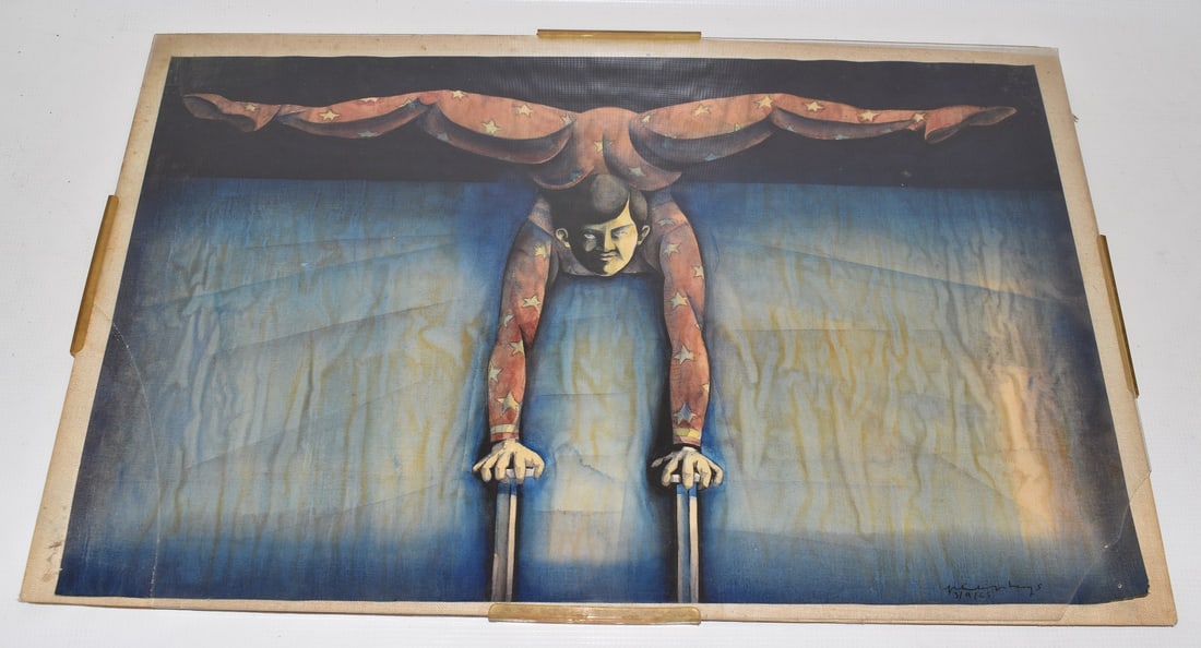 W/C CIRCUS PERFORMER SIGNED ILLEGIBLE DATED 3/9/65 (1 of 11)