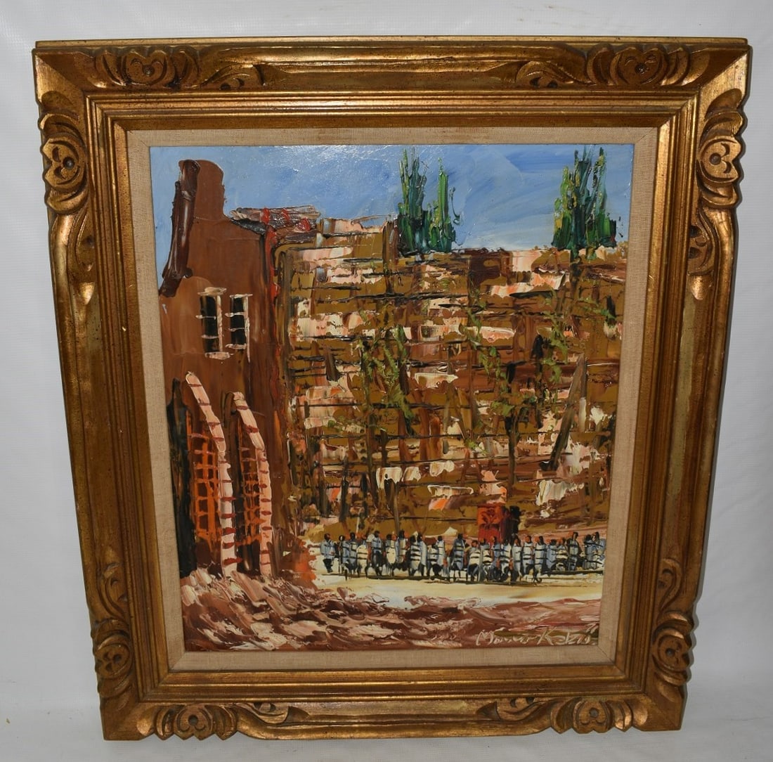 O/MASONITE THE WHALING WALL SIGNED MORRIS KATZ (1 of 14)