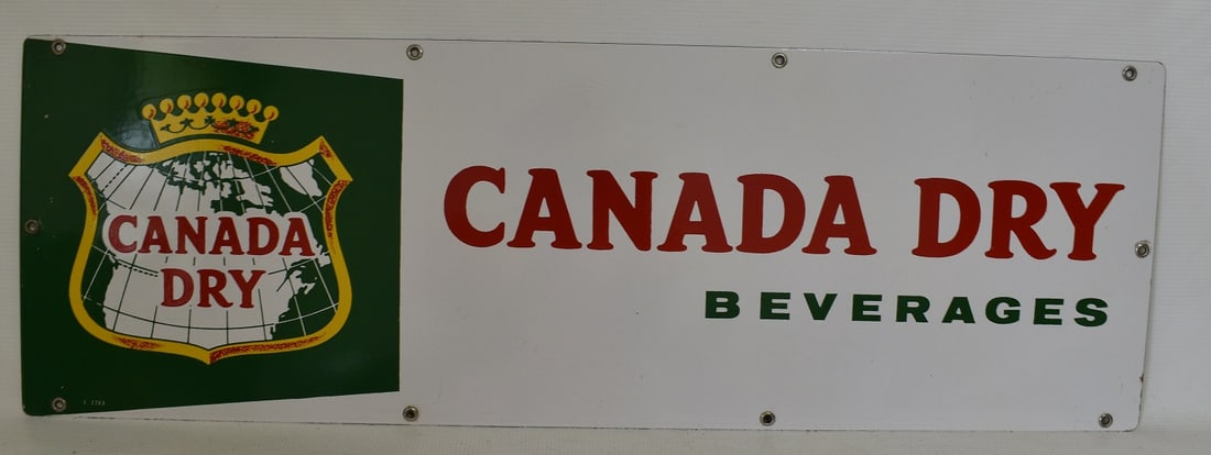 CANADA DRY BEVERAGES PORCELAIN SINGLE SIDED SIGN (1 of 5)