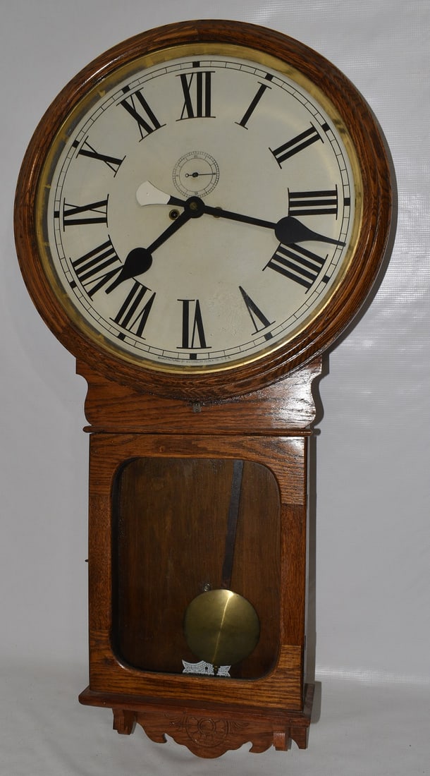 LG. DIAL WATERBURY CHESTNUT RAILROAD STATION WALL CLOCK (1 of 11)