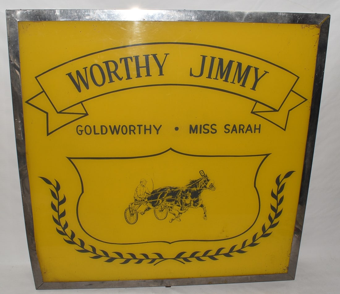 MONTICELLO HORSE RACING SIGN WORTHY JIMMY, C. 1970 (1 of 11)