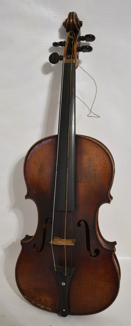 VIOLIN SIGNED JOSEPH GUARNERIUS, STUDENT MODEL, 19TH C.: VIOLIN SIGNED JOSEPH GUARNERIUS, STUDENT MODEL, 19TH C.