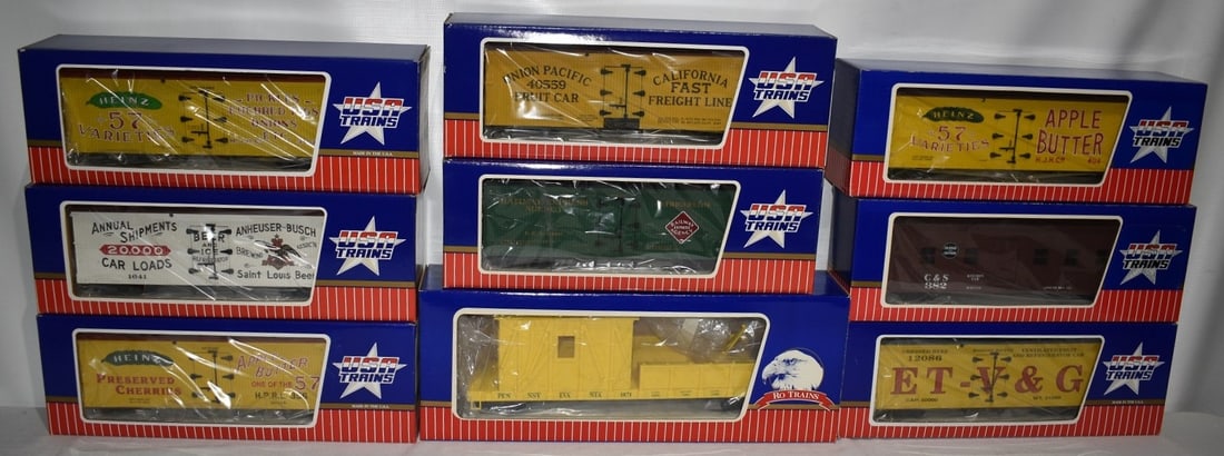 LOT (9) USA TRAINS LARGE SCALE ROLLING STOCK, 1970/80: LOT (9) USA TRAINS LARGE SCALE ROLLING STOCK, 1970/80