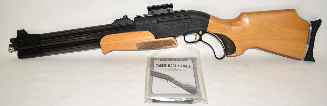 CAREER II 707 5.5MM COMPETITION AIR RIFLE/OPEN SIGHTS: CAREER II 707 5.5MM COMPETITION AIR RIFLE/OPEN SIGHTS & SCOPE MOUNT, SERIAL #550640
