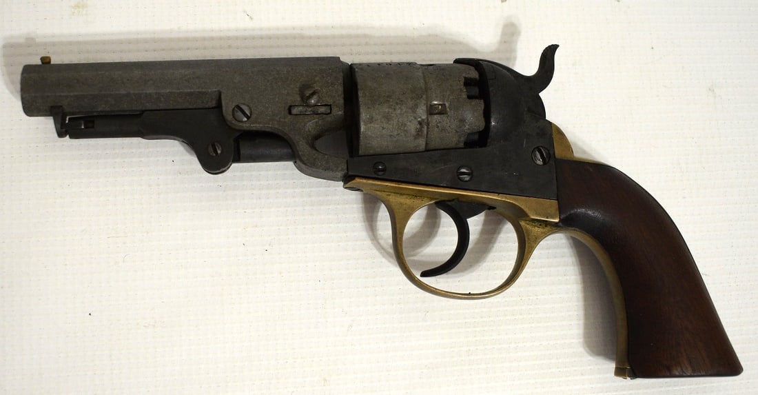ANTIQUE COOPER FIREARMS MFG. CO. 36 CAL 5 SHOT REVOLVER: ANTIQUE COOPER FIREARMS MFG. CO. 36 CAL. 5 SHOT PERCUSSION REVOLVER, C. 1863, SERIAL #11017 (COLTS PATENT)