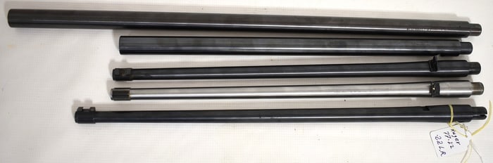 5 RUGER 22 CAL. BARRELS INCL. HEAVY TARGET,10/22,77/22