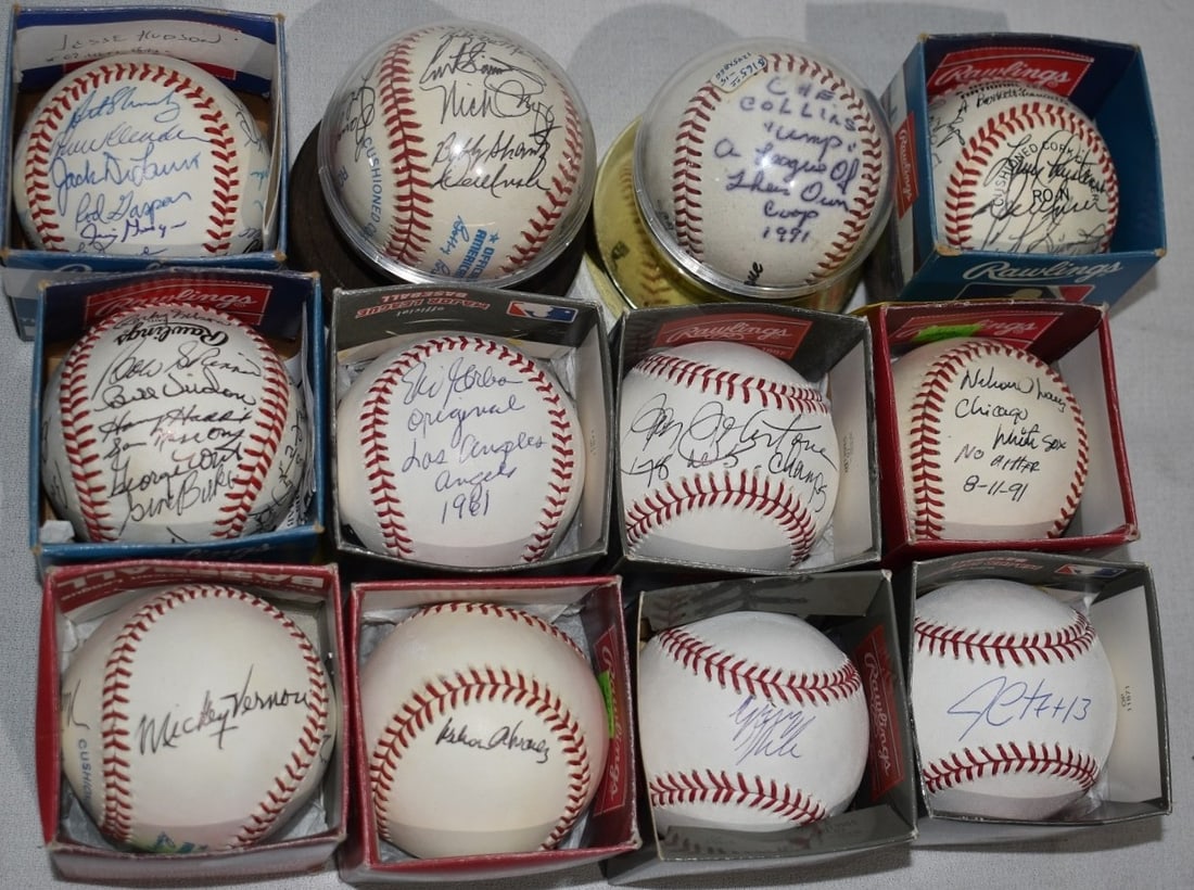12 AUTOGRAPHED BASEBALLS INCL. WILSON ALVAREZ NO HITTER (1 of 19)