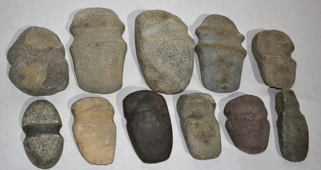 LOT ASSORTED AMERICAN INDIAN AX HEADS (1 of 12)