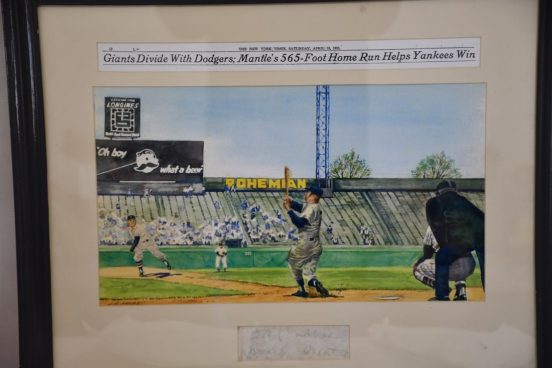 W/C MICKEY MANTLE'S 1953 HOME RUN @565 FEET SIGNED (1 of 8)