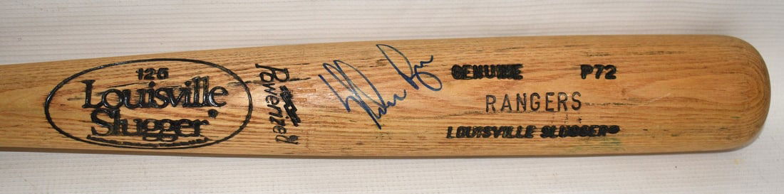 NOLAN RYAN AUTOGRAPHED BASEBALL BAT (RANGERS) W/COA (1 of 11)