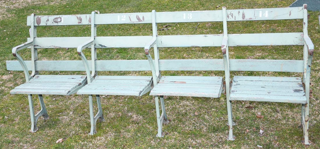 SET 4 FENWAY PARK BASEBALL STADIUM SEATS, C. 1912-1934 (1 of 7)