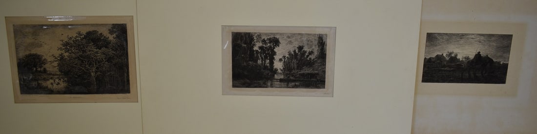 3 ETCHINGS INCL LE MARIS/LE BAC DE BEZONS C.F. DAUBIGNY (1 of 13)