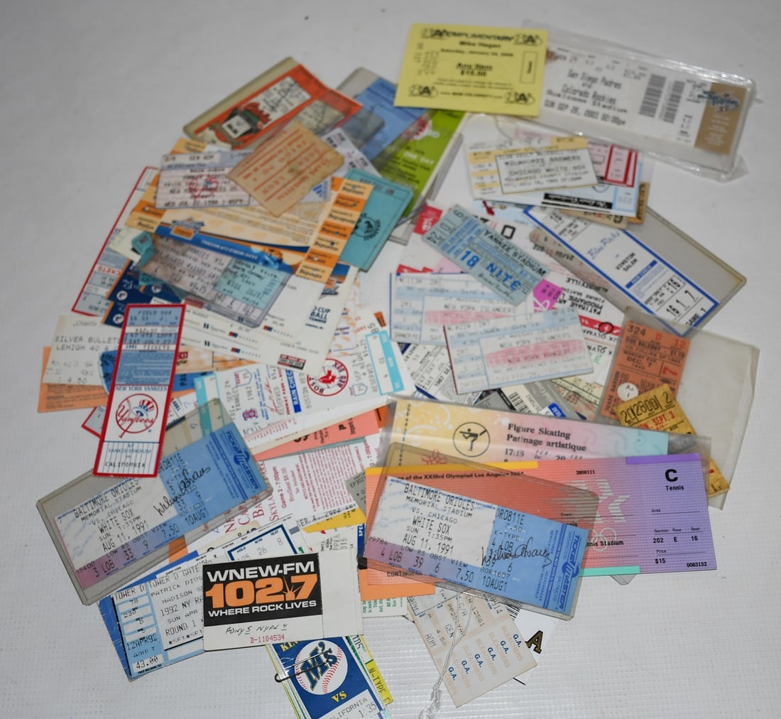 LG. LOT ASSORTED VINTAGE BASEBALL/SPORTS TICKETS/STUBS (1 of 7)