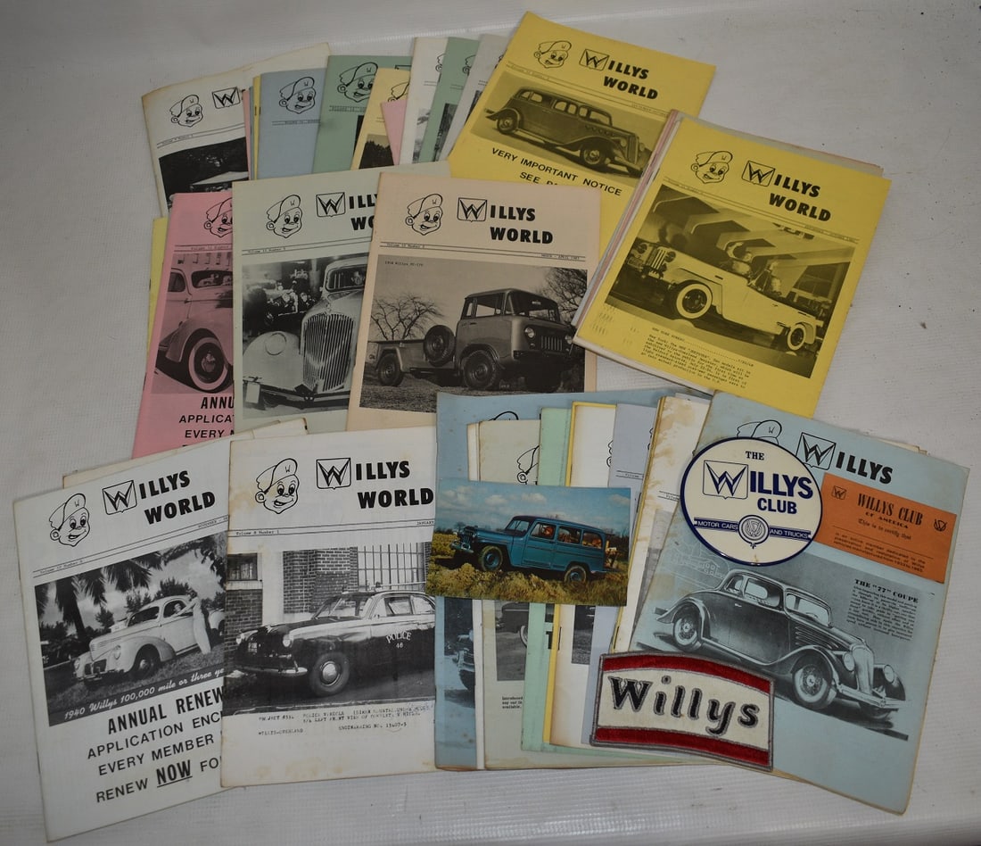 LOT ASST. WILLYS WORLD (WILLYS OVERLAND ADVERTISING): LOT ASSORTED WILLYS WORLD (WILLYS OVERLAND ADVERTISING)