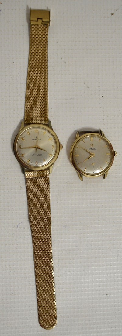 2 VINT. WRIST WATCHES INCL. 10KT YELLOW GOLD HAMILTON (1 of 11)