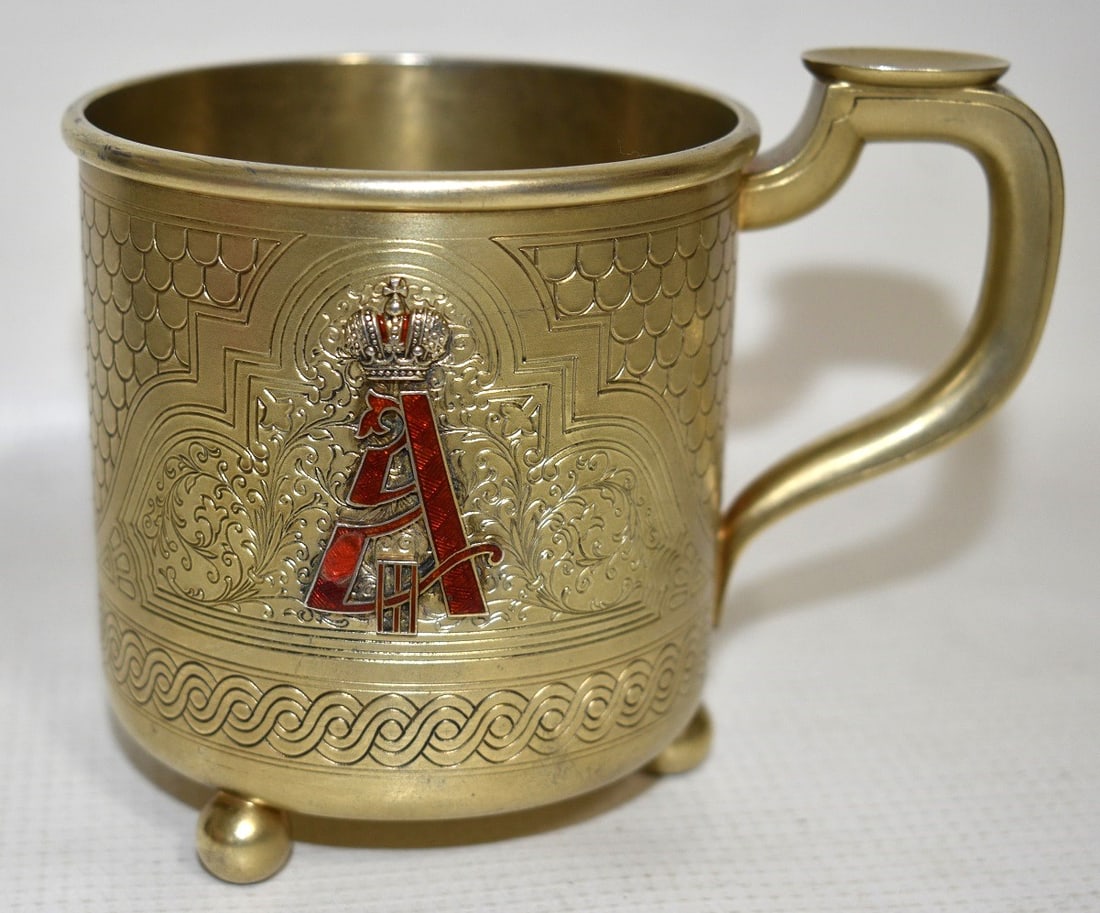 RUSSIAN ENAM. SILVER PRESENTATION CUP ALEXANDER GREAT (1 of 6)