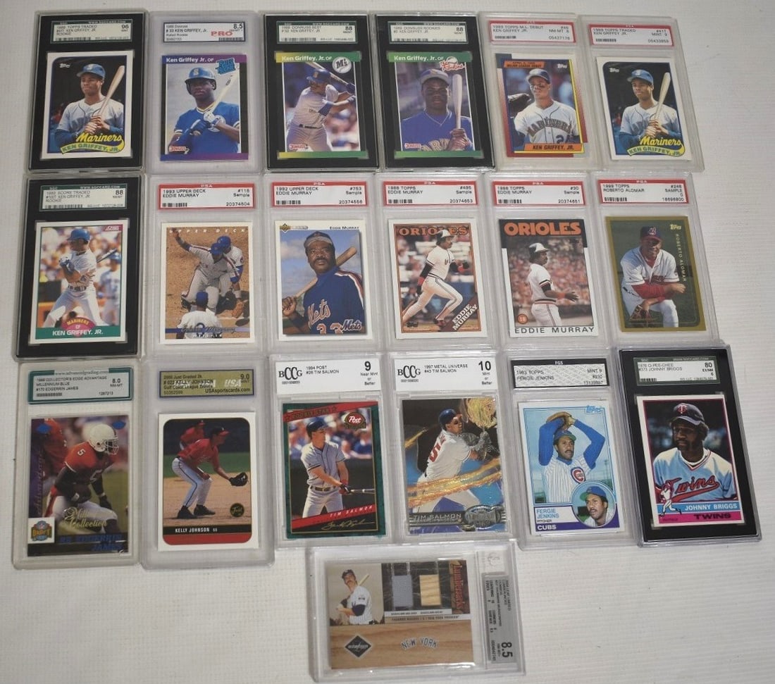 LOT (19) GRADED BASEBALL CARDS INCL. KEN GRIFFEY JR. (1 of 15)