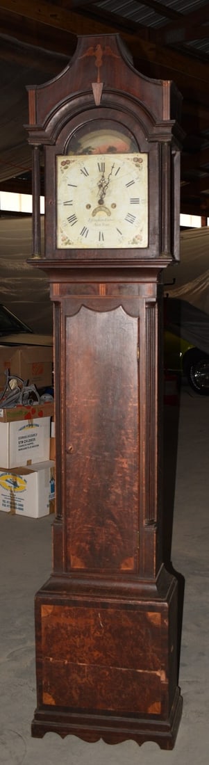 RARE NY EFFINGHAM EMBREE INLAID MAHOGANY TALLCASE CLOCK c.1790 (1 of 20)