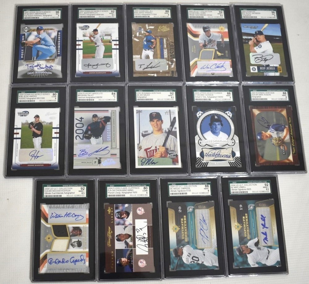 LOT ASSORTED 2005 AUTOGRAPHED BASEBALL CARDS (GRADED) (1 of 15)